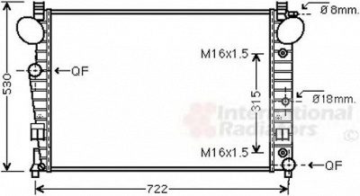 VAN WEZEL 30002301 -  Радиатор, охлаждение двигателя